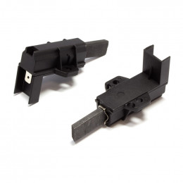 Jeu de 2 charbons lave-linge type gauche - cosses 6,3 mm Multi-marques Jeu de 2 charbons lave-linge type gauche - cosses 6,3 mm Multi-marques